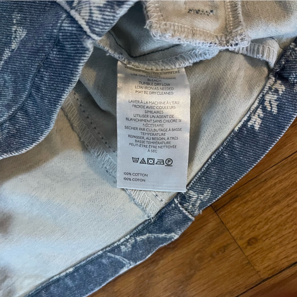 Pilcro Anthropologie The Leon Double Hem High Rise Wide Leg Jeans Denim Vest Set - Picture 14 of 17